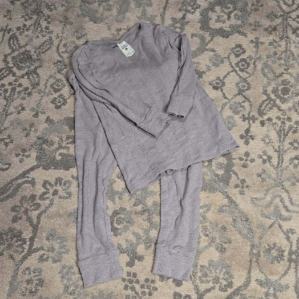 Kate Quinn Cozy Purple Gray Knit Set
